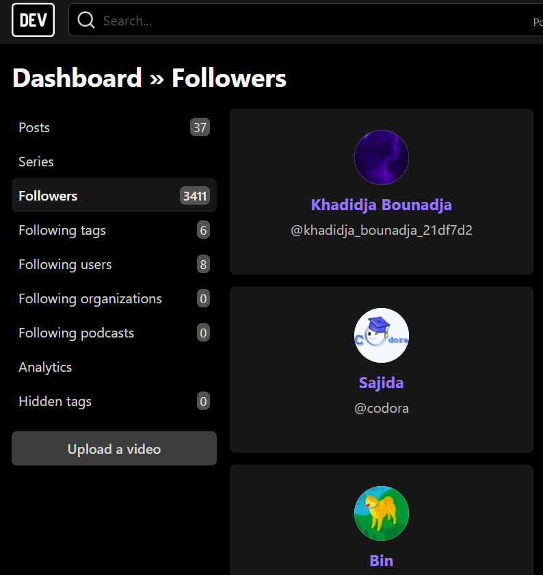 Followers on DEV.to